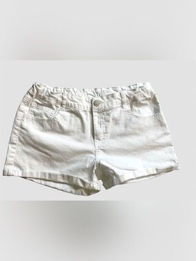Girls Miss Attitude Denim Shorts 5-Pockets Size 16 White Lightweight